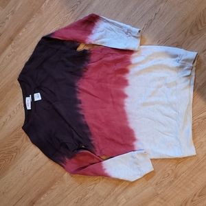 NWT! Small oversized sweatshirt Peach Love California brown rust cream